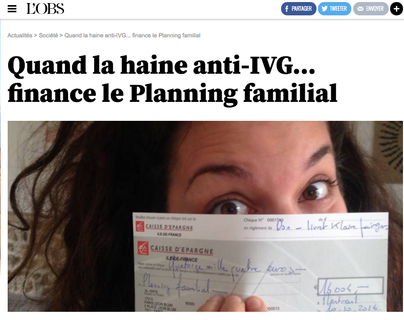 La superbe réponse de la youtubeuse Klaire contre la volonté de Marion Maréchal-Le Pen de faire disparaître le Planning familal.