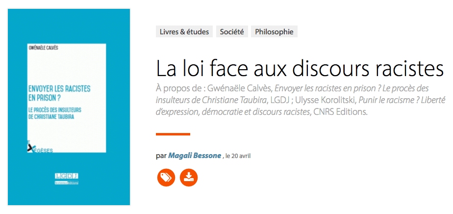 La loi face aux discours racistes